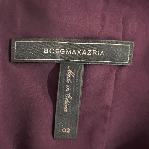 BCBG MAXAZRIA Selina plunging V Deep Plum Sequined Dress - size 2 - Picture 7 of 8